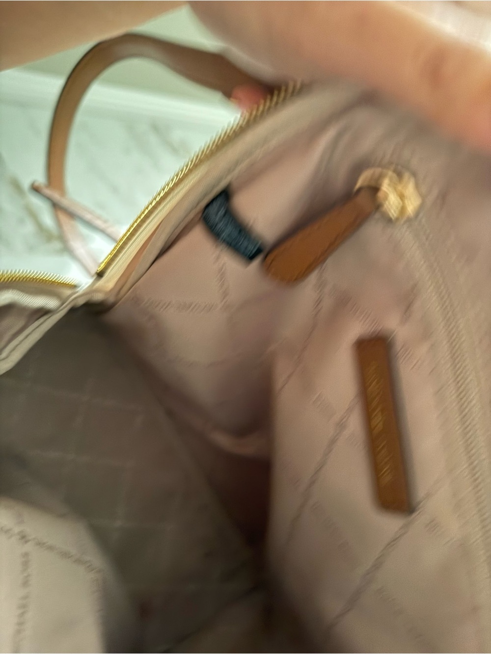 Michael Kors Beige and Brown MK Signature Backpack - Picture 7 of 7